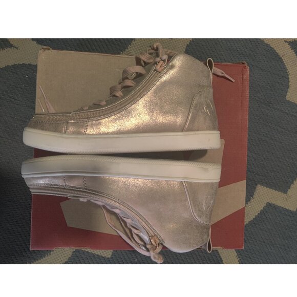 USED Billy Footwear Women Sneaker Mid Top Zip Up Rose Adaptive Size 6 W RY1444 - Picture 7 of 8